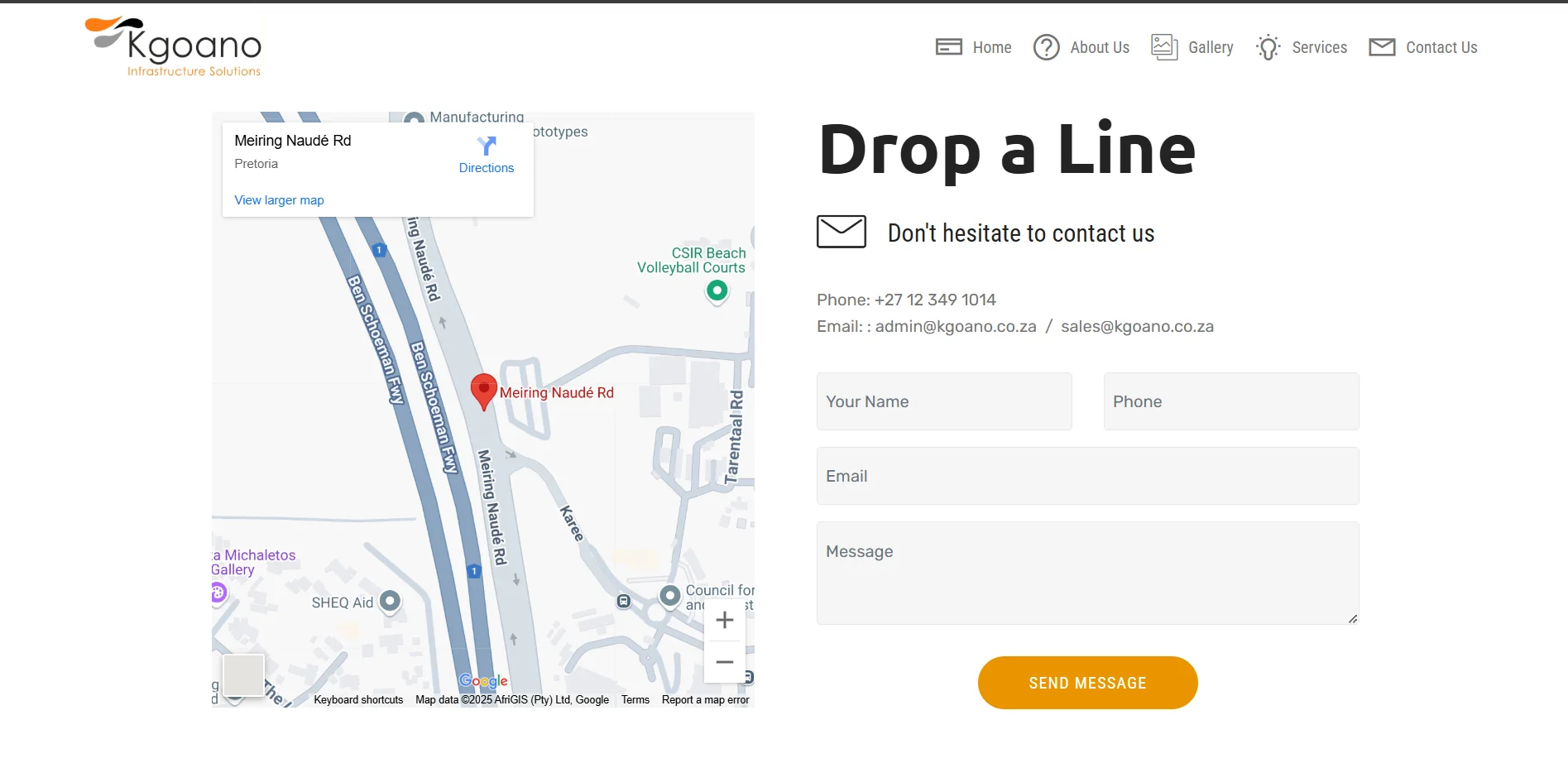 Kgoano Mobile Experience - Responsive Construction Website