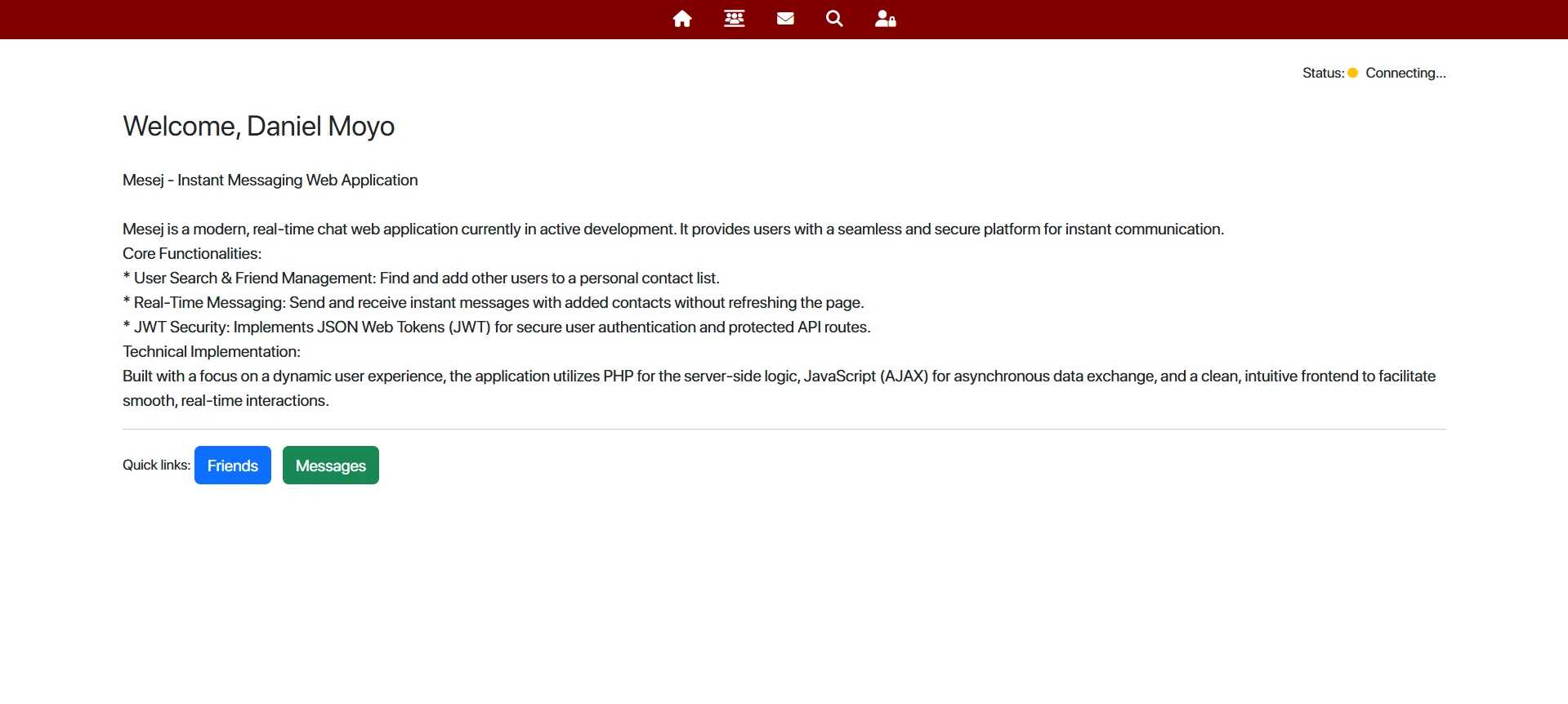 Mesej Mobile Experience - Responsive Chat Design