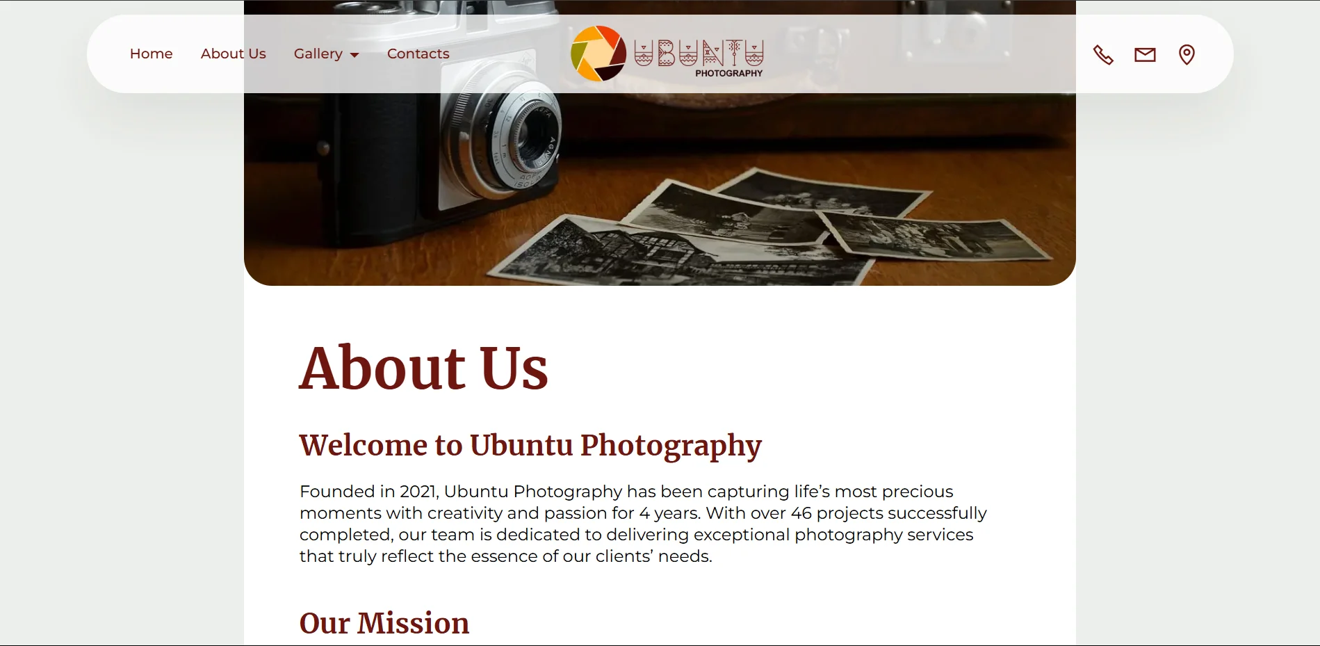 Ubuntu Photography Gallery - Optimized Image Presentation